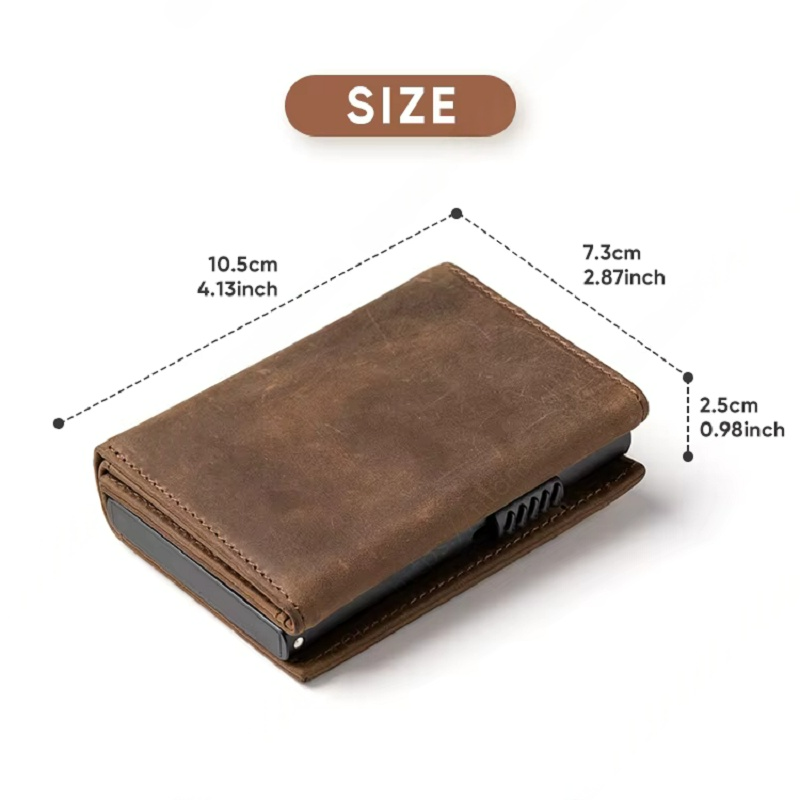 Billetera Tilonstar Hombre RFID Cuero Genuino Crazy Horse