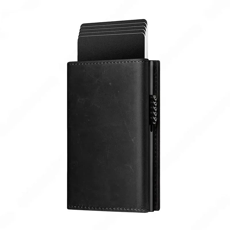Billetera Hombre RFID Cuero Genuino Crazy Horse