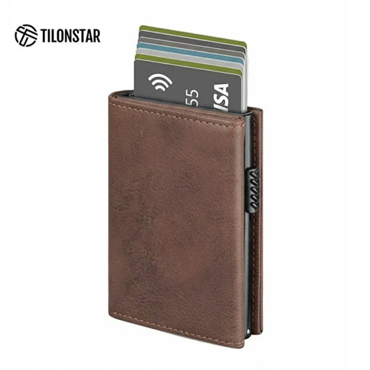 Billetera Tilonstar Hombre RFID Cuero Microfibra
