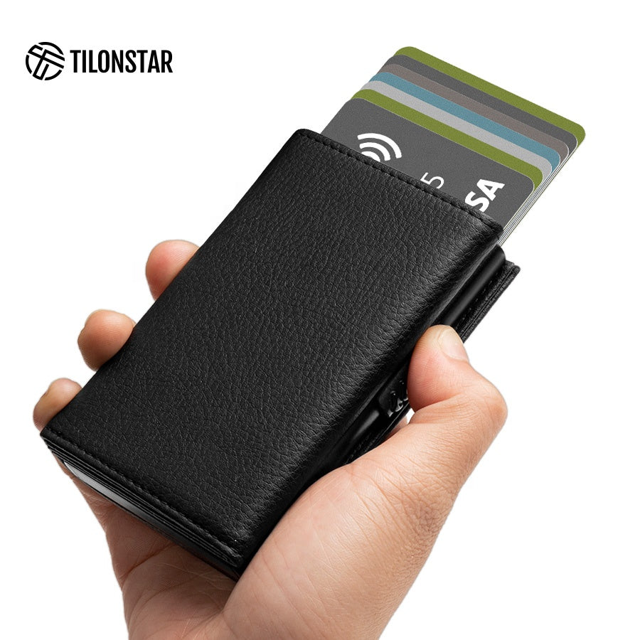 Billetera Tilonstar Hombre RFID Cuero Microfibra