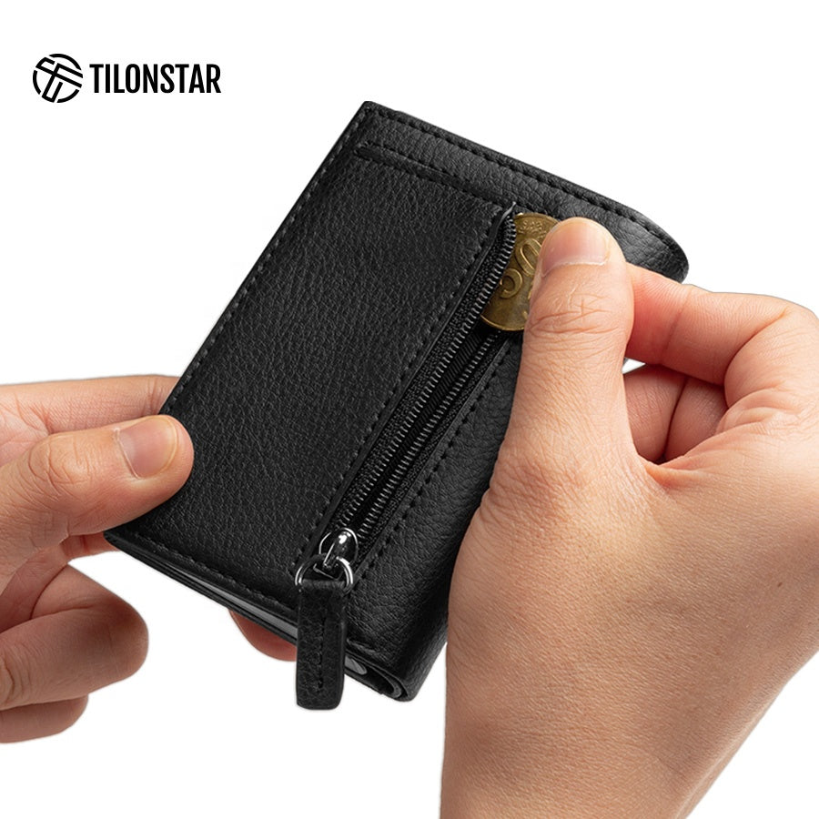 Billetera Tilonstar Hombre RFID Cuero Microfibra