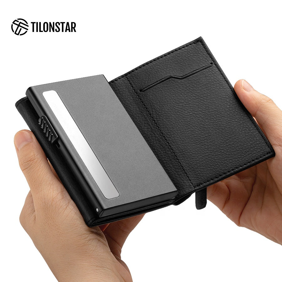 Billetera Tilonstar Hombre RFID Cuero Microfibra