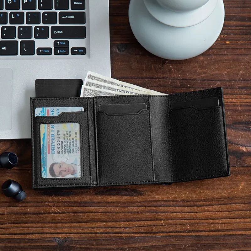 Billetera Hombre RFID Cuero Microfibra