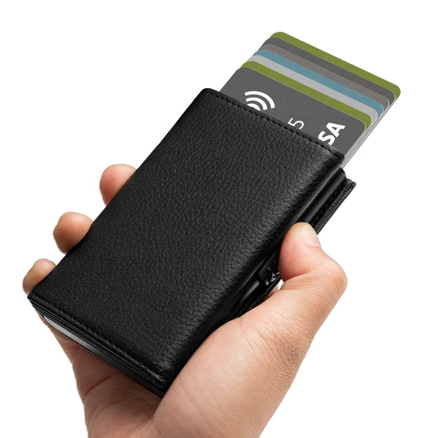 Billetera Hombre RFID Cuero Microfibra
