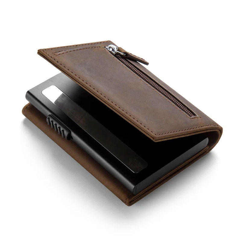 Billetera Tilonstar Hombre RFID Cuero Genuino Crazy Horse
