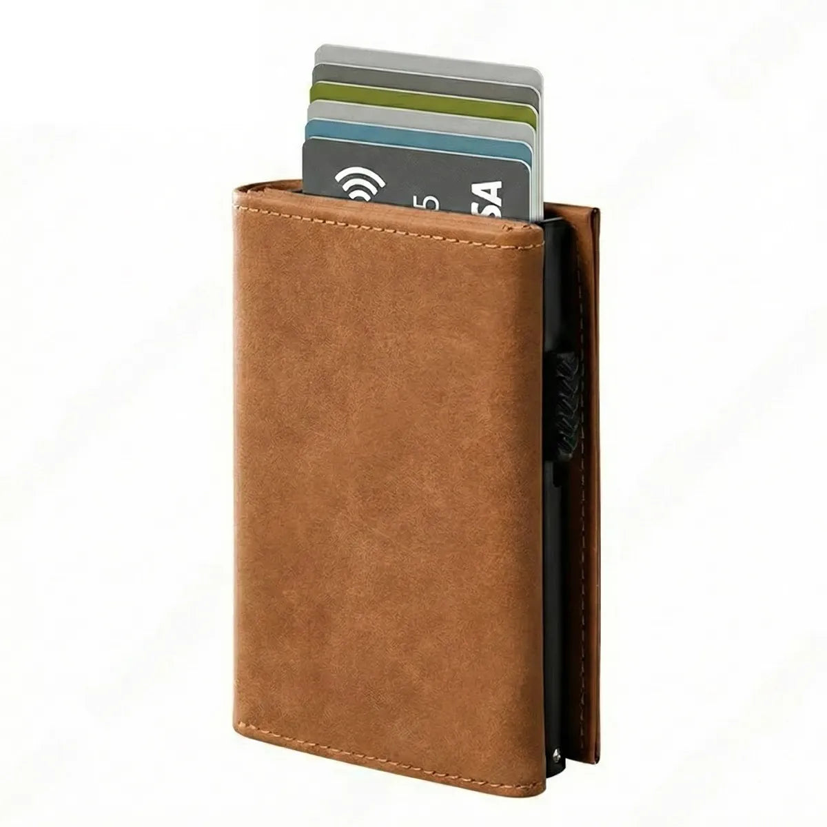 Billetera Hombre RFID Cuero Genuino Crazy Horse
